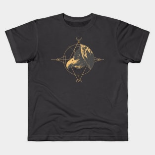 Black Vulture Sacred geometry Kids T-Shirt